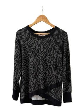 Philosophy Women’s Black & Gray Zebra-Print Pullover Tunic - S